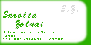 sarolta zolnai business card